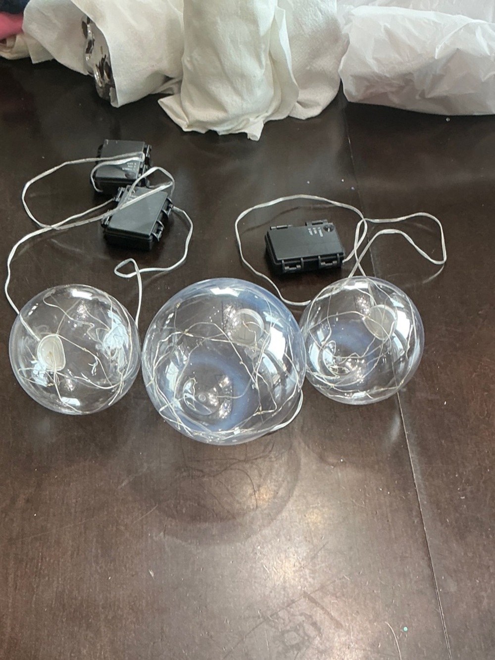 Clear Glass Globe String Lights with Warm White LEDs